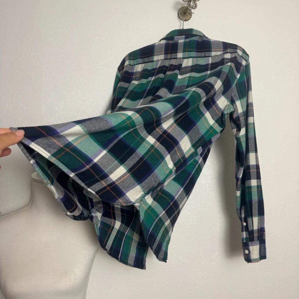 Green and Blue‎ Plaid Cotton Flannel